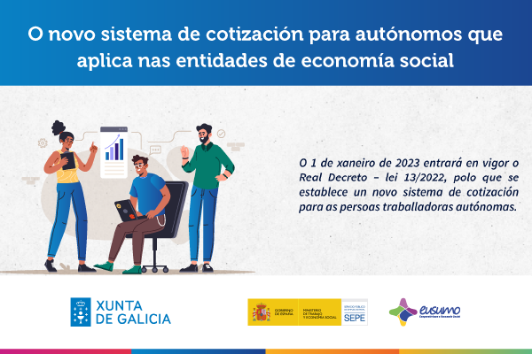 O novo sistema de cotización para autónomos que aplica nas entidades de economía social