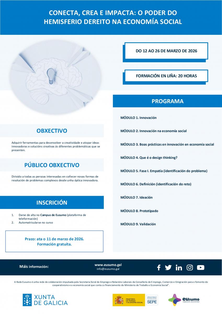 Conecta, crea e impacta: O poder do hemisferio dereito na economía social