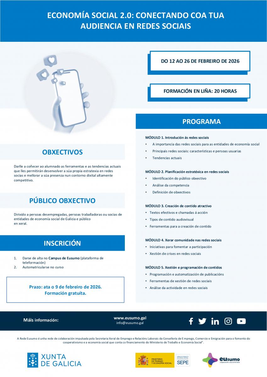 Edición II: Economía Social 2.0. Conectando coa túa audiencia en redes sociais