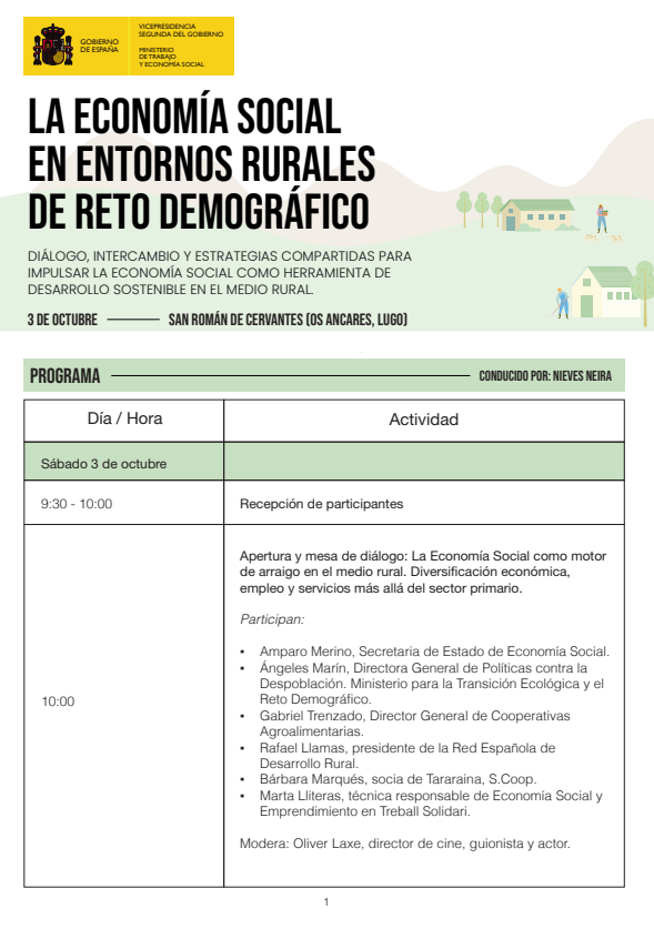 evento ministerio economía social galicia